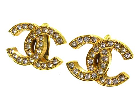 coco chanel cc logo earrings|real coco chanel earrings price.